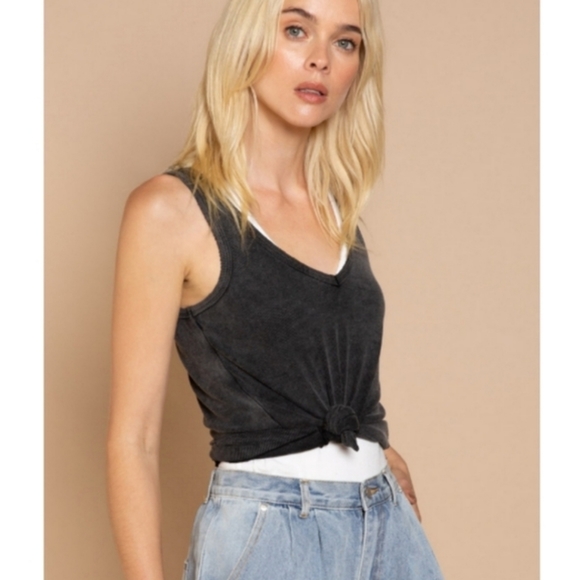 18203 POL Washed Perfect Fit Tank - Picture 3 of 4